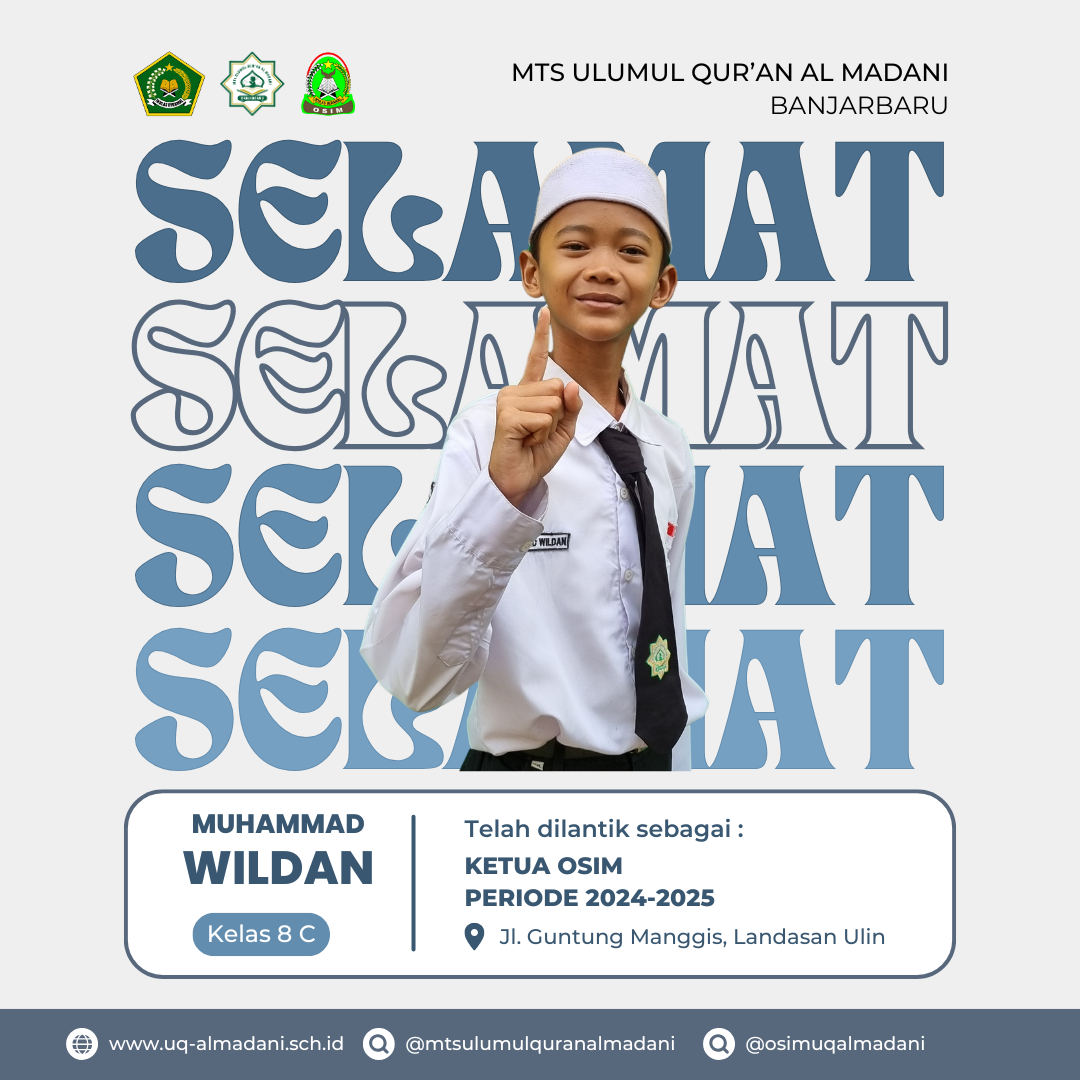MUHAMMAD WILDAN RESMI DILANTIK MENJADI KETUA OSIM 2024-2025 – MTs ...
